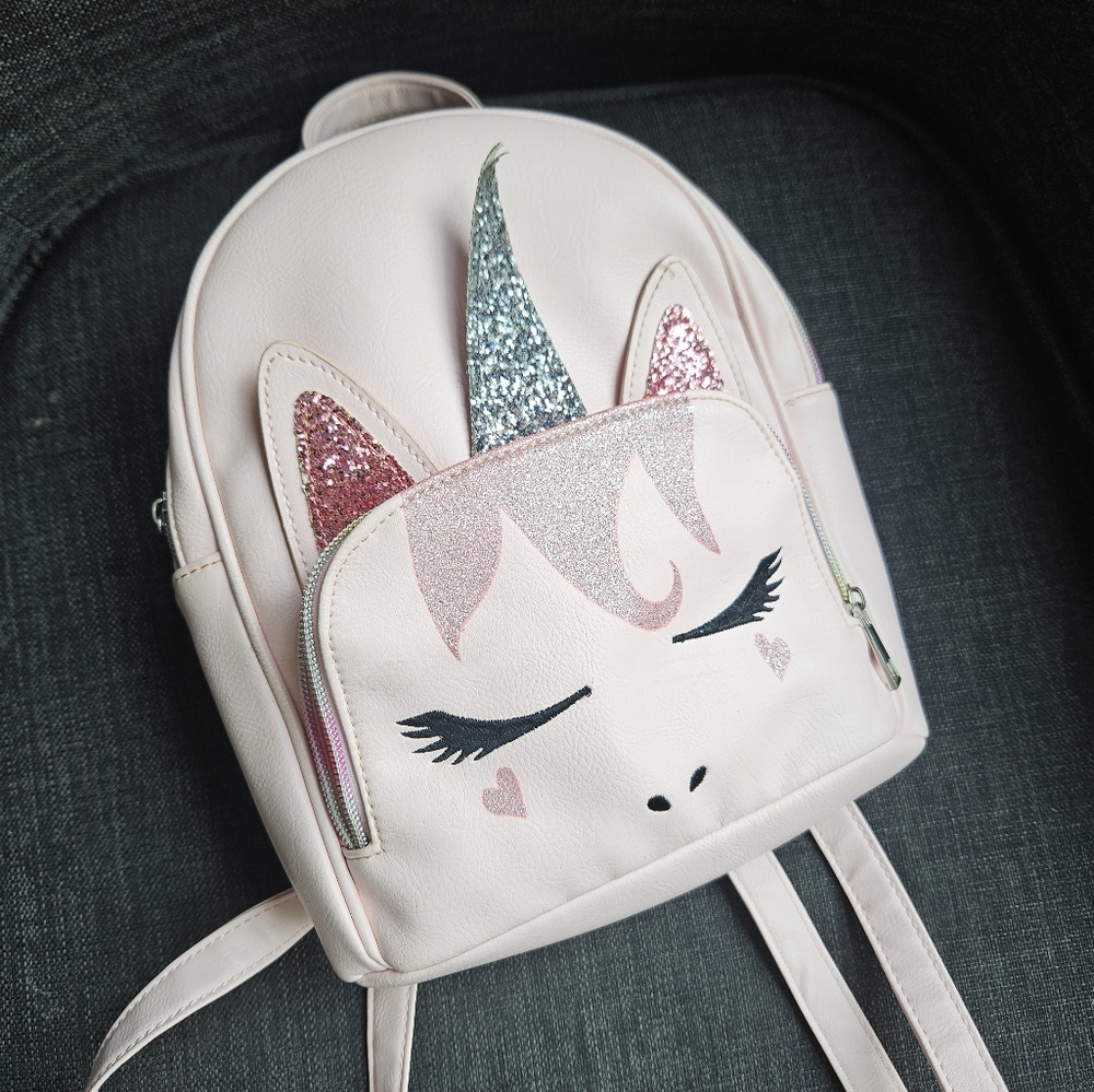 3/$5 Pink Unicorn Kids Glitter Mini Backpack - Picture 10 of 10